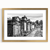 Extra large abstract art print of a textured New Orleans scenery in pastel colors on a framed canvas.