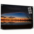 Acrylic print of a Louisiana landscape in muted earth tones, ideal for dining room decor.