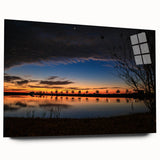 Large abstract wall art of Louisiana scenery in muted earth tones on acrylic glass.