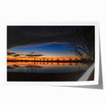 Extra large rolled print of a Louisiana landscape with soft floral elements in muted earth tones.