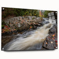 Acrylic print of Acadia National Park with vivid blue and green hues, ideal for bedroom or dining room decor.