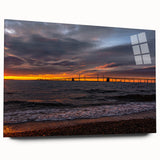 Acrylic print of Annapolis scenery in muted blue and green tones, ideal for bedroom or dining room art.