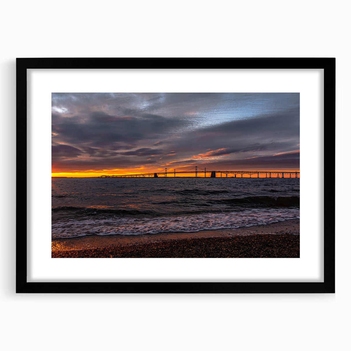 Colorful abstract art print of Annapolis scenery, with textured design on extra large framed canvas.