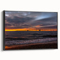 Black and white framed canvas of Annapolis landscape, ideal for bedroom wall decor.