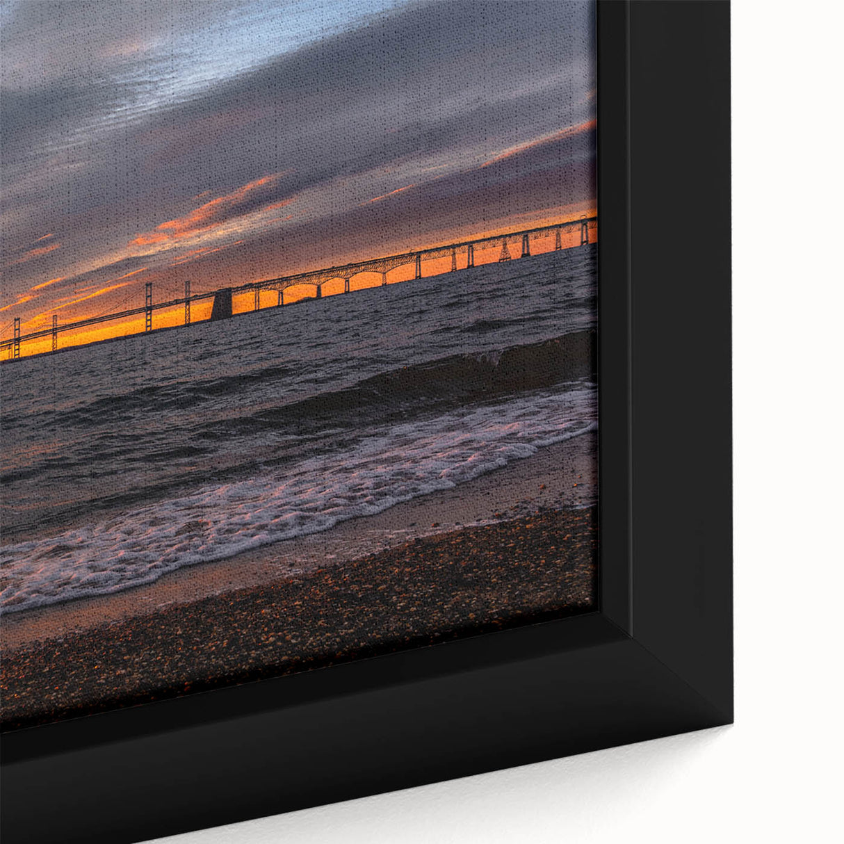 Black wall art featuring a textured depiction of Annapolis, Maryland in colorful, extra large framed canvas format.