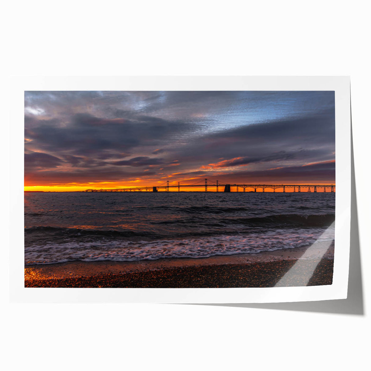 Rolled print depicting Annapolis, Maryland, with soft pastel floral elements.