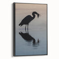 Black and white landscape art painting of Chesapeake Bay on framed canvas, suitable for bedroom wall decor.