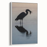 Vintage poster art of Chesapeake Bay on framed canvas, featuring a colorful palette, ideal for living room decor.