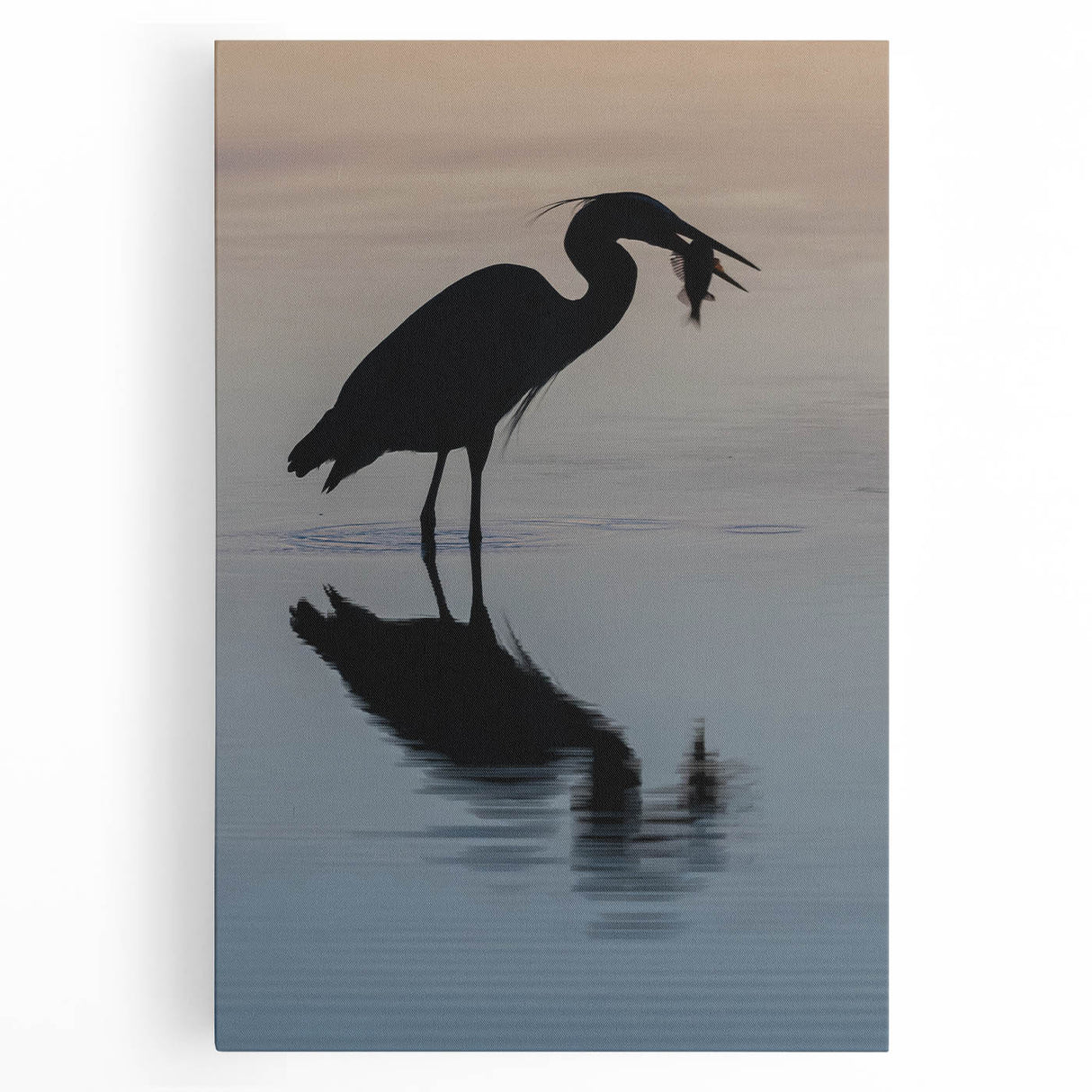 Black and white photograph of Chesapeake Bay on stretched canvas, ideal for kitchen wall art.