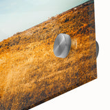 Large abstract wall art of Nantucket scenery in mid-century modernist style on acrylic glass, ideal for dining room ambiance.