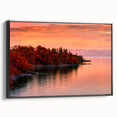 Black and white landscape art painting of Minnesota scenery on framed canvas, suitable for bedroom decor.