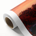 Art Deco poster of Minnesota scenery in pastel shades on rolled canvas, ideal for nursery wall art.