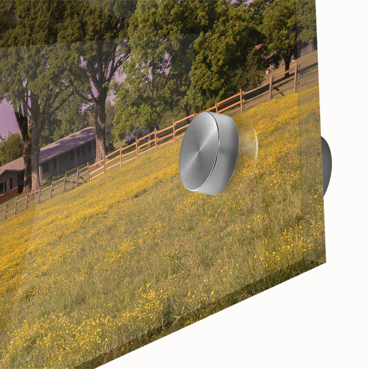 Large abstract wall art featuring a Mississippi scenery in muted earth tones on acrylic glass.