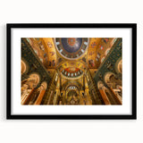 Abstract art print of St. Louis skyline in vibrant colors on a textured, extra large canvas, ideal for living room decor.