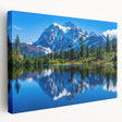 Large wall art of Glacier National Park in Montana on stretched canvas, featuring muted earth tones.