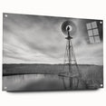 Acrylic print of a large abstract depiction of Nebraska scenery in earthy tones, suitable for bedroom or dining room decor.