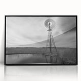 Large abstract wall art depicting Nebraska scenery in muted earth tones on a framed acrylic.