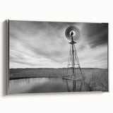 Framed canvas featuring a vintage-style Nebraska landscape painting in colorful tones.