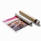Extra large rolled print of New Mexico scenery with muted earth tones.