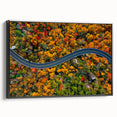 Black and white landscape art painting of Blue Ridge, North Carolina on framed canvas, ideal for bedroom wall decor.