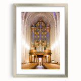Textured art depicting abstract Durham, North Carolina skyline in silver frame, ideal for bedroom ambiance.