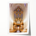 Extra large rolled print of Durham, North Carolina scenery with vibrant green florals, ideal for art wall dining room.