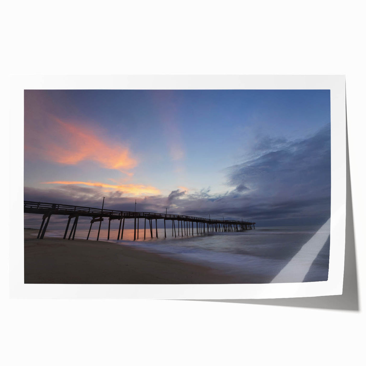 Rolled print of Outer Banks, North Carolina scenery with soft pastel shades, ideal for art wall dining room.