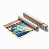 Extra large rolled print of Niagara Falls in muted blue and gray tones, ideal for classy bathroom wall art.