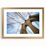 Extra large wall art of Brooklyn Bridge in muted gray tones on a textured canvas, ideal for living room decor.
