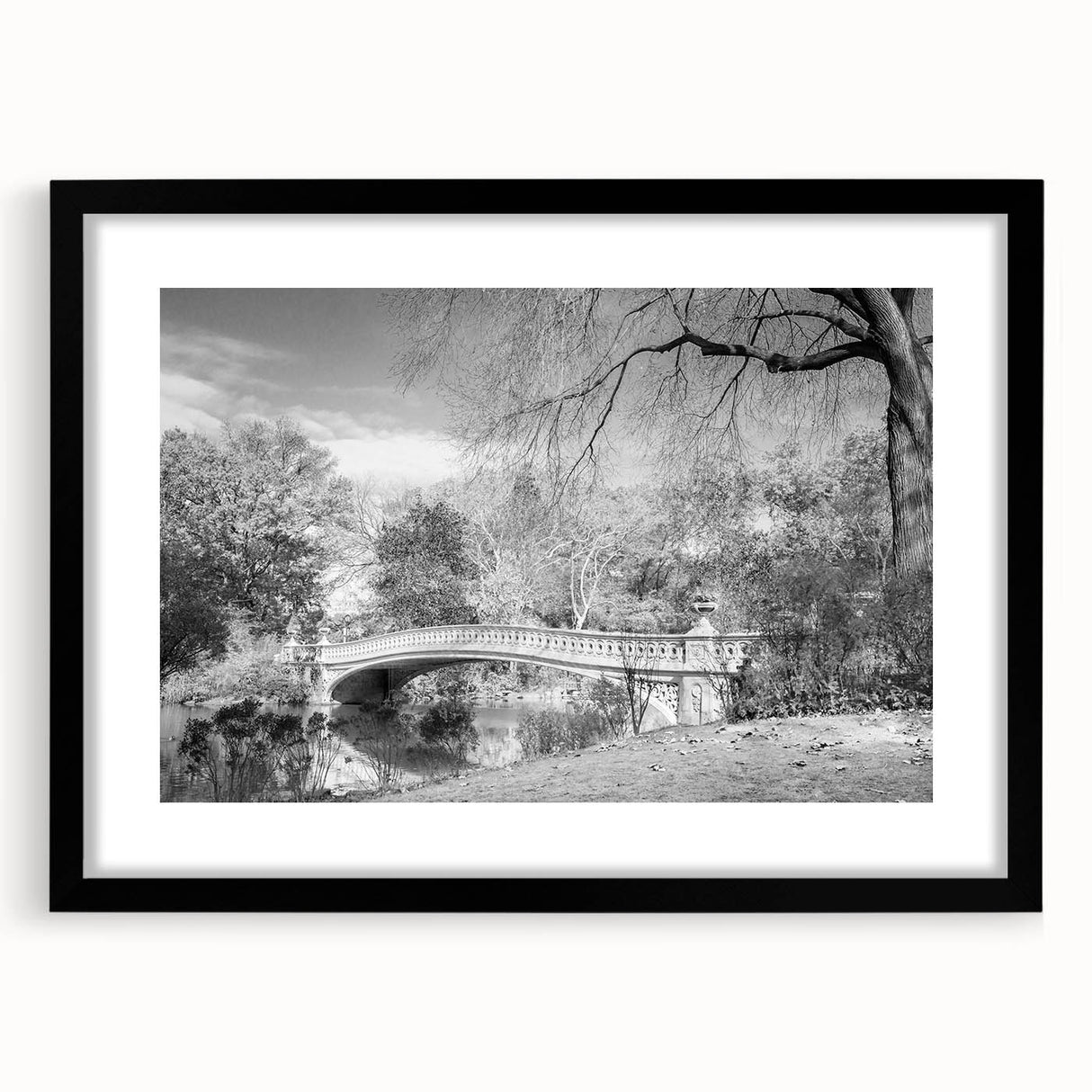 Extra large framed wall art of colorful abstract Central Park scene on textured canvas, ideal for living room decor.