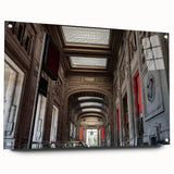 Acrylic print of New York's Grand Central Station in muted gray tones, ideal for dining room or bedroom decor.