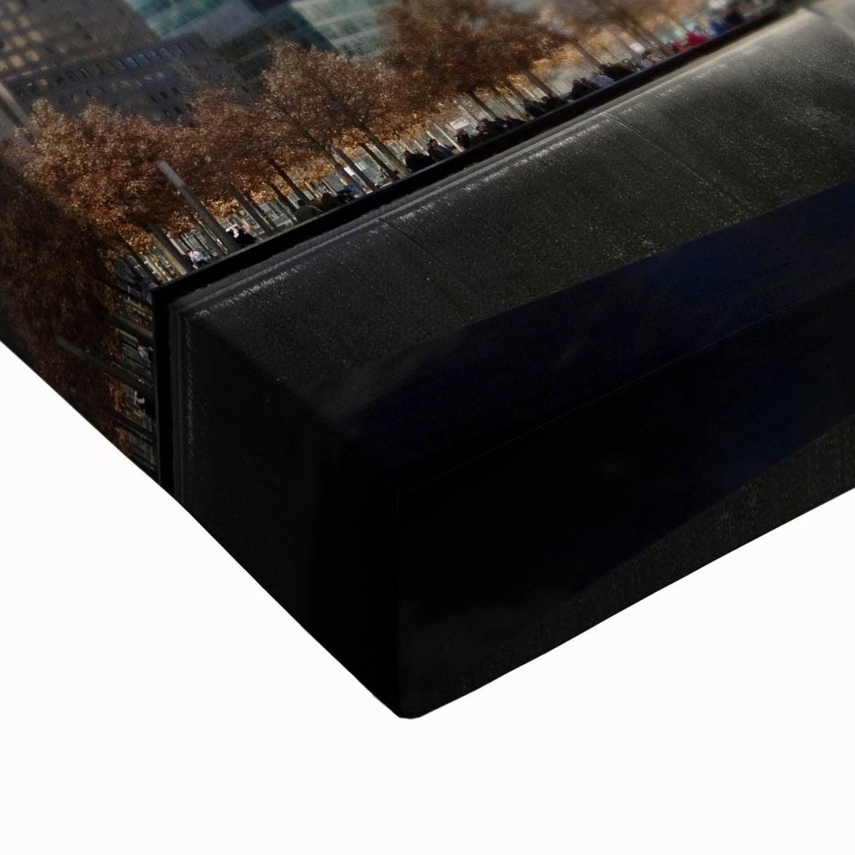 Black and white landscape art painting of the NYC skyline on large stretched canvas, suitable for bedroom wall decor.