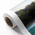 Art deco poster featuring Oklahoma scenery in pastel shades on rolled canvas, suitable for nursery wall art.