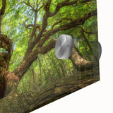 Large abstract wall art depicting Charleston, SC in muted earth tones on acrylic glass, ideal for dining room ambiance.