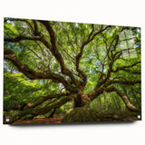 Acrylic print of Charleston, South Carolina scenery in muted earth tones, ideal for dining room decor.