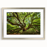 Textured abstract art print of Charleston scenery in muted earth tones on a framed silver mat, ideal for bedroom art.