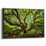Framed canvas of a black and white vintage poster art depicting Charleston landscape, ideal for bedroom wall decor.