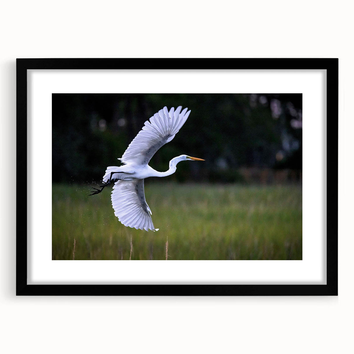 Abstract art print of a vibrant, textured South Carolina landscape on a large framed canvas, ideal for living room decor.