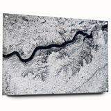 Acrylic print of a South Dakota landscape in muted earth tones, suitable for bedroom or dining room decor.