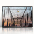 Large abstract wall art of San Antonio skyline in muted gray and blue tones on a framed acrylic.