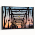 Black and white framed canvas of San Antonio landscape, ideal for bedroom wall decor.