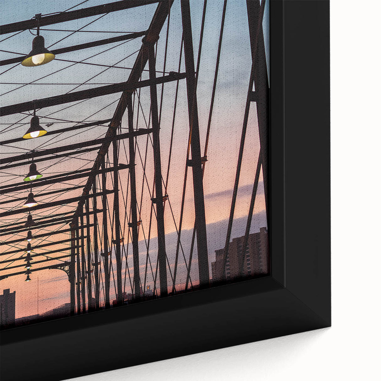 Textured black wall art of San Antonio skyline on a framed canvas with vibrant colors, ideal for living room decor.