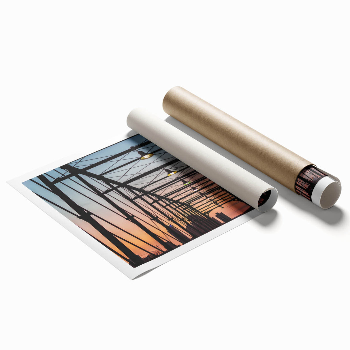 Extra large rolled print of San Antonio scenery in soft pastel shades, ideal for classy bathroom wall art.