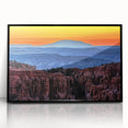 Large abstract wall art depicting Bryce Canyon in muted earth tones on a framed acrylic.