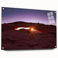 Acrylic print of Canyonlands, USA with rich orange and red hues, ideal for bedroom or dining room decor.