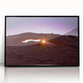 Large abstract wall art depicting Canyonlands with muted earth tones on a framed acrylic, ideal for modern living room decor.