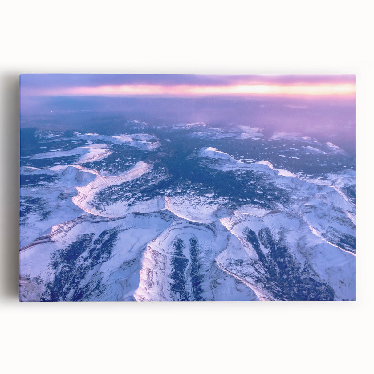 Black and white stretched canvas of Salt Lake City skyline, ideal for kitchen art.
