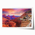 Rolled print of Zion National Park with vibrant green and orange tones, ideal for art wall dining room.