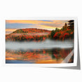 Rolled print of Vermont scenery with lush greenery and soft blue skies, ideal for art wall dining room.