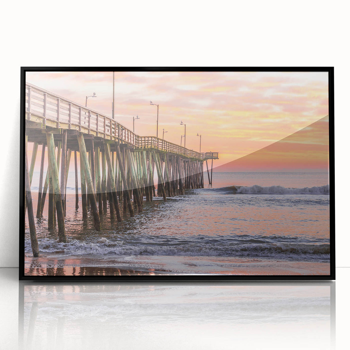 Large abstract wall art depicting a stylized Virginia landscape in muted earth tones on a framed acrylic panel.